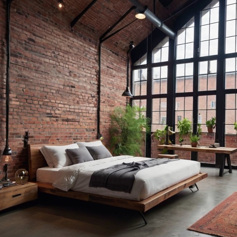 Loft в спальне: кровати и шкафы для стильного интерьера
