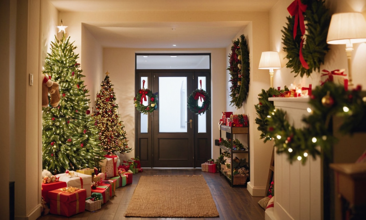 Выбор новогодних аксессуаров и декора для прихожей