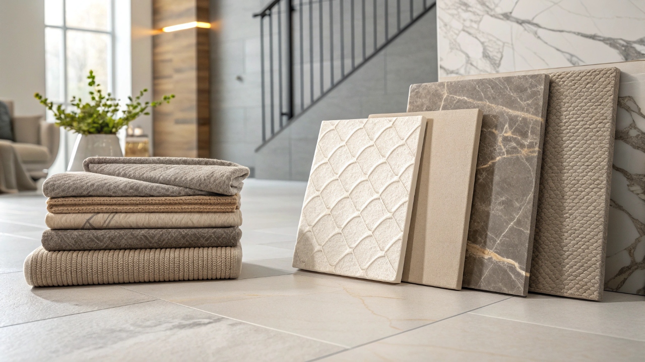 Керамическая плитка и керамогранит с текстурой ткани: мягкость в интерьере