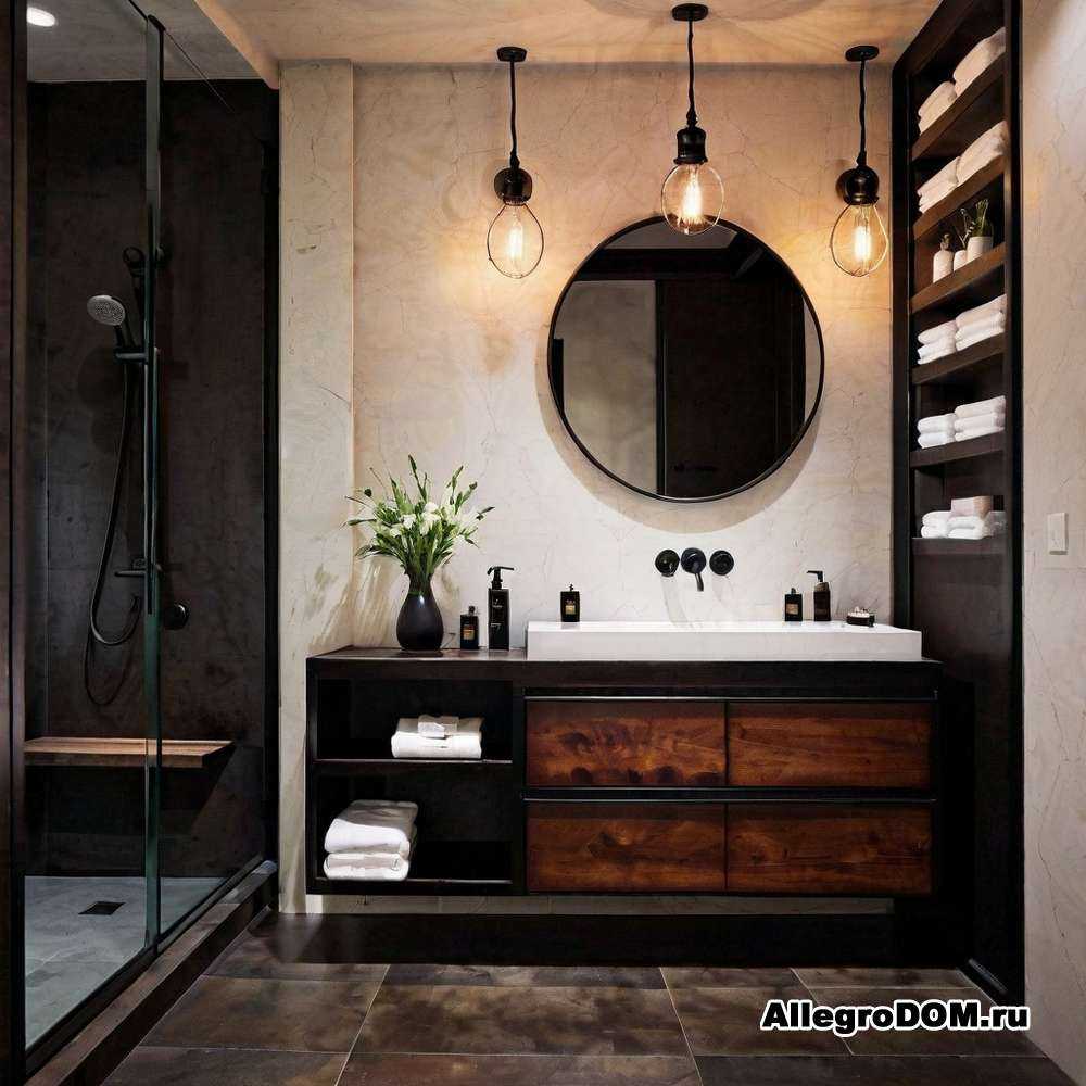 Мебель для ванной с матовыми и глянцевыми покрытиями