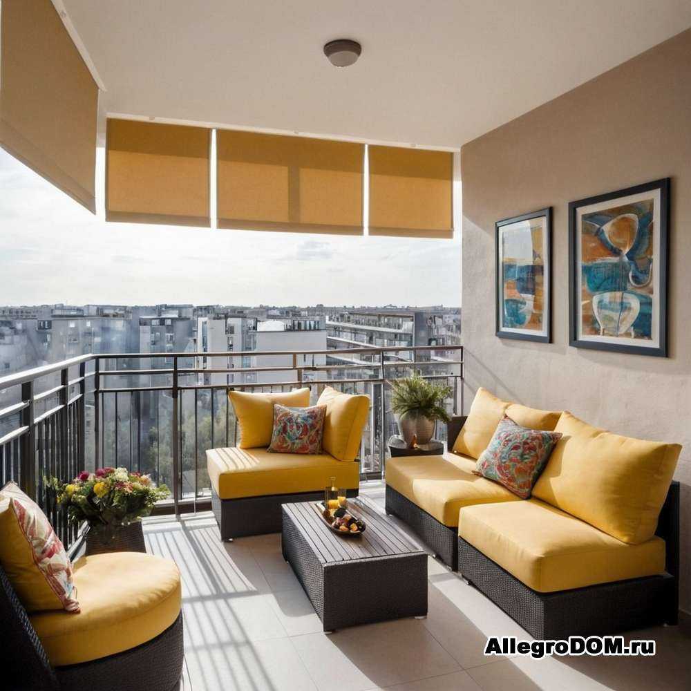 Кресло на балконе идеальное место для отдыха и релаксации