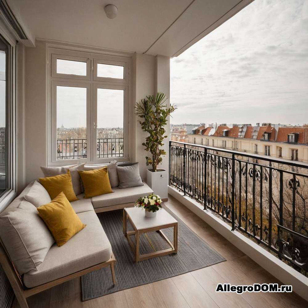 Простые идеи для мебели на узком балконе